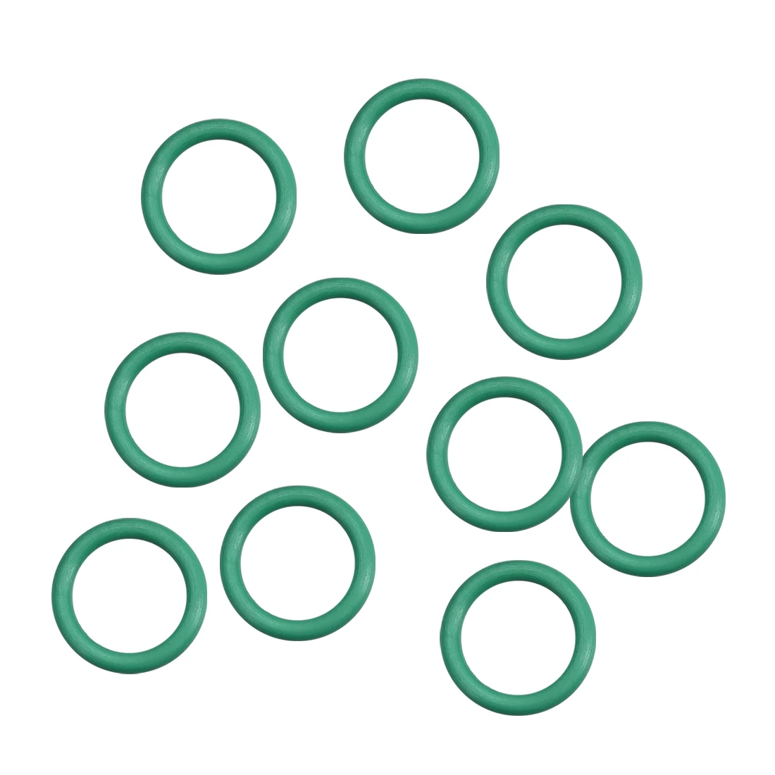 uxcell 10Pcs Fluorine Rubber O Rings, 11mm OD, 8mm Inner Diameter, 1.5mm Width, Seal Gasket Green Prevent leaks in plumbing