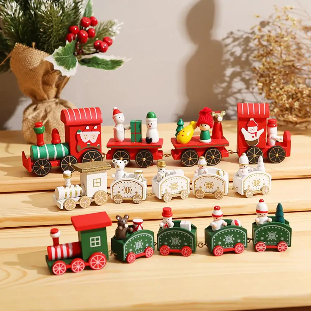 Wooden Christmas Train ornaments Christmas Pendant Merry Christmas Decorations For Home Xmas Navidad 2024 New Year Decor 2025