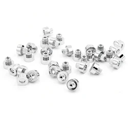 25pcs Universal Wheel Rivets Nuts For Lip Screw Bolt Tires Rim Decoration Replacement Dust-proof Car Parts Silver Black Gold ABS