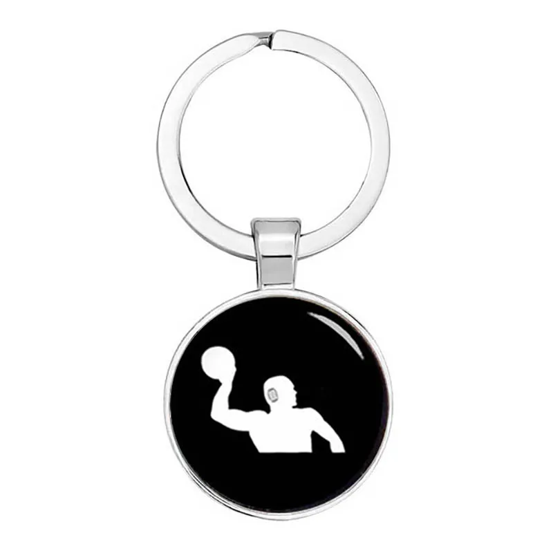 BTWGL 2024 Elegant Ice Hockey Keychain Vintage Style Hockey Players Profile Silhouette Key Chain Sports Jewelry Father\'S Gift