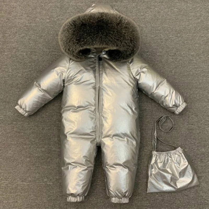 Children Winter -30C Thicken Down Jacket Girl Outside Warm Clothing Boy Winter Jacket for Russian Toddler Outerwear Romper Coats