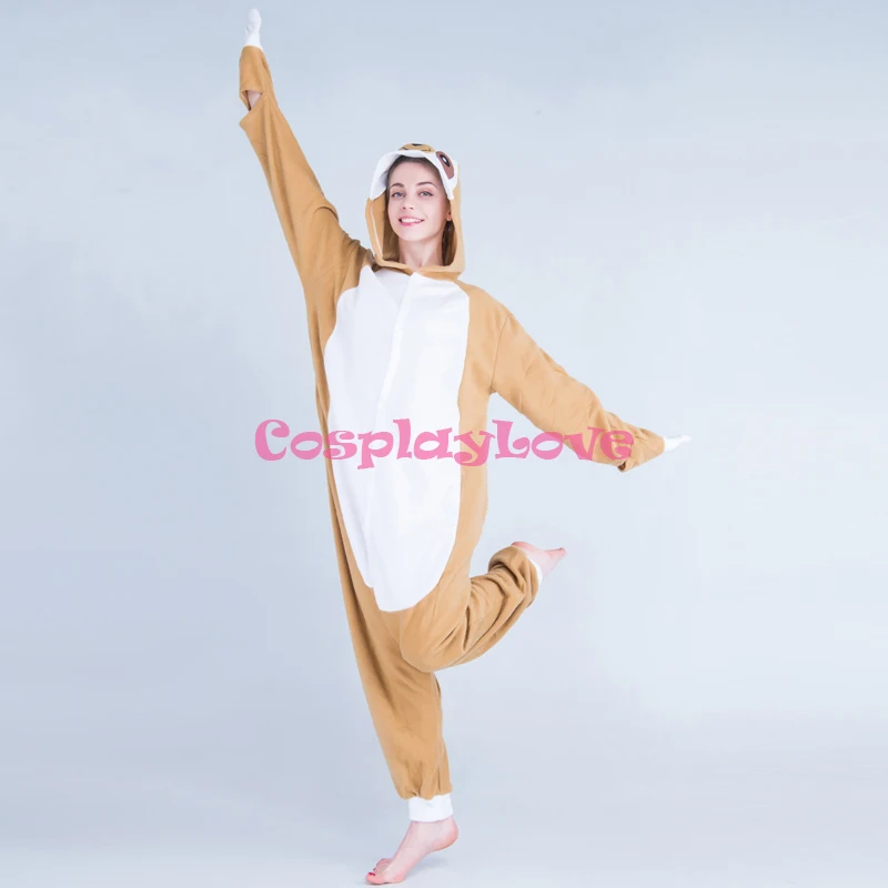 แสงสีเหลือง Sloth ชุดนอน Jumpsuit สัตว์ Cosplay เครื่องแต่งกาย Coral ผู้หญิงผู้ชาย Onesies การ์ตูนฮาโลวีน Sleepwear