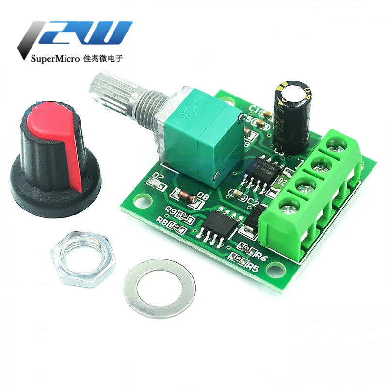 1PCS DC 1.8V 3V 5V 6V 12V 2A PWM Motor Speed Controller Low Voltage Motor Speed Control Switch PWM Adjustable Drive Module1803BK