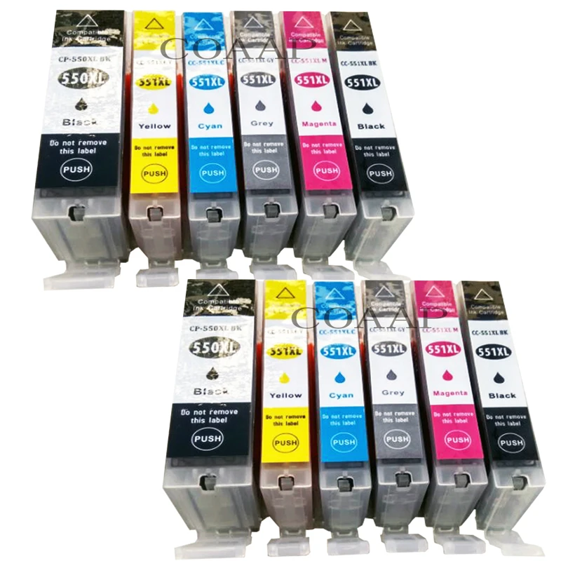 ink cartridge PGI-550 CLI-551 BK / C/ M / Y for CANON Pixma MX925 MX725 MG5450 MG5550 MG6350 MG6450 IP7250