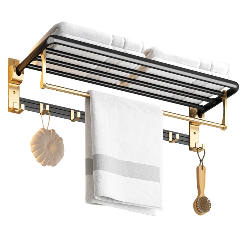 Set For Bathroom Holder Towel Toilet Brush Punch-Free Luxury Toilet Paper Shelves Shower Curtain Shower Accessories Shelf