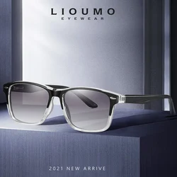 LIOUMO 2022 Ultra Light TR90 Sunglasses For Men Polarized Glasses Women Square Driving Goggle Gradient Eyewear gafas de sol