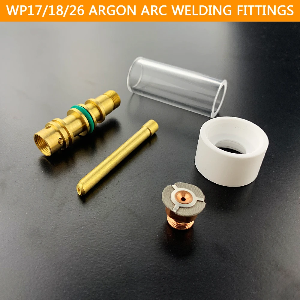 

Tig Argon arc welding accessories transparent glass nozzle porcelain mouth transparent glass cover net diversion body WP17/18/26