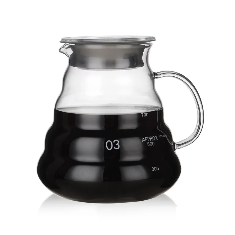 Cafetière en verre transparent, bouilloire de 350ml 600ml 800ml