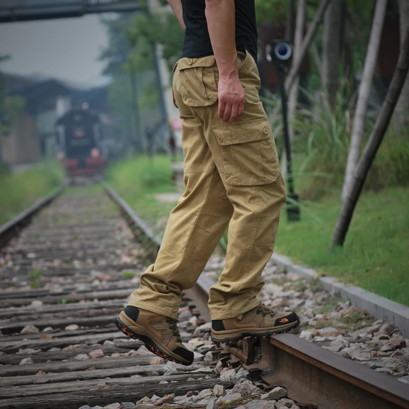 Pantalones Cargo para hombre, pantalón táctico militar informal con múltiples bolsillos, talla grande 44, prendas de vestir, pantalones largos rectos del ejército