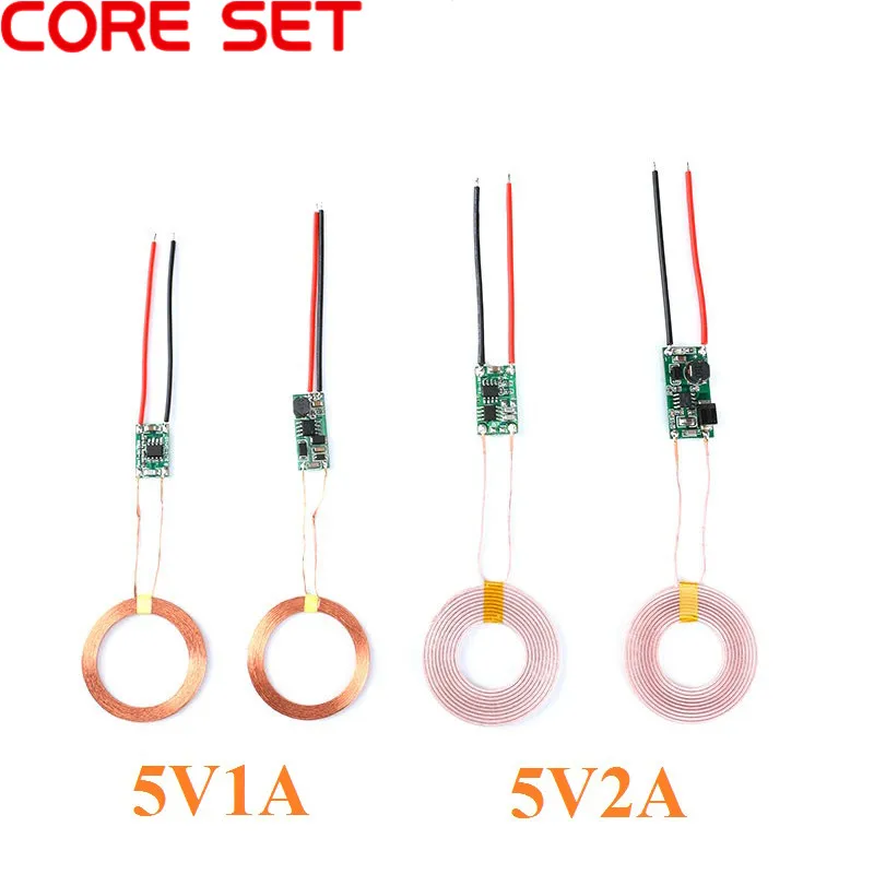 5v 1A/5V 2A Wireless Charger Module Large Current Wireless Power Supply Module Transmitter Receiver Charging Coil Module DIY