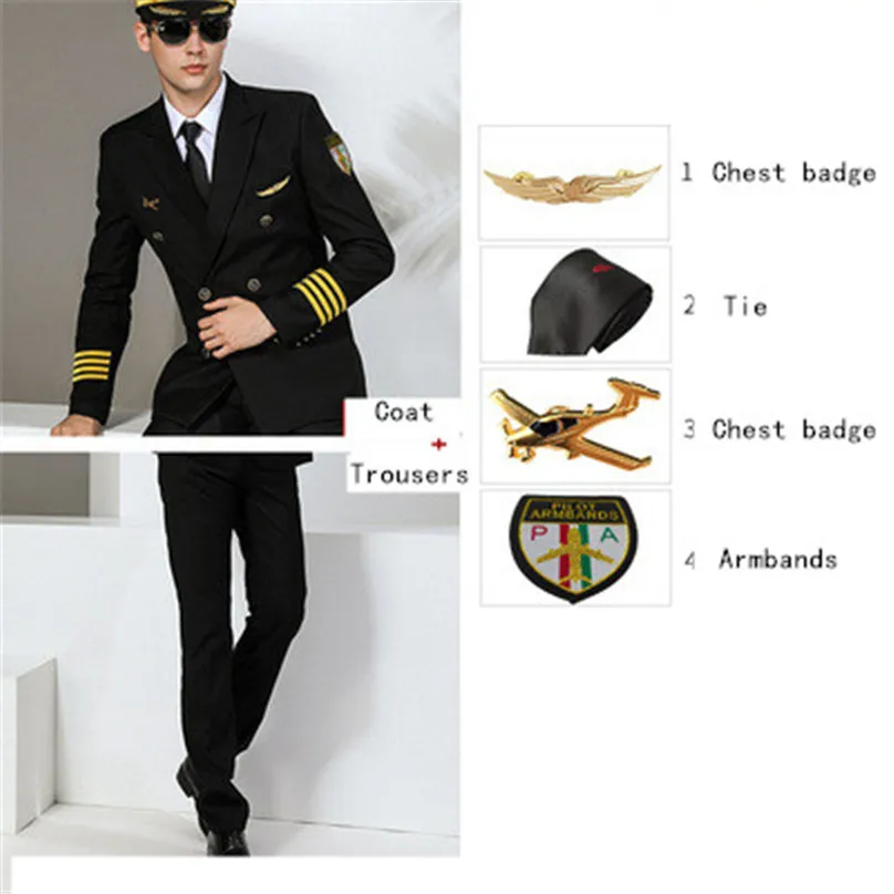 Aviation Captain Clothes Air Hostess Male Security Chief Executive Professional Suit Fashion Army Uniforms For Officers