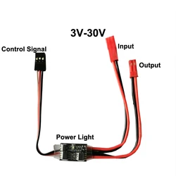 3.0-30V 20A Remote Control Electric Digital PWM Signal Switch for RC Car Aircraft Drone LED Lights Boat Water Pump DC Motor