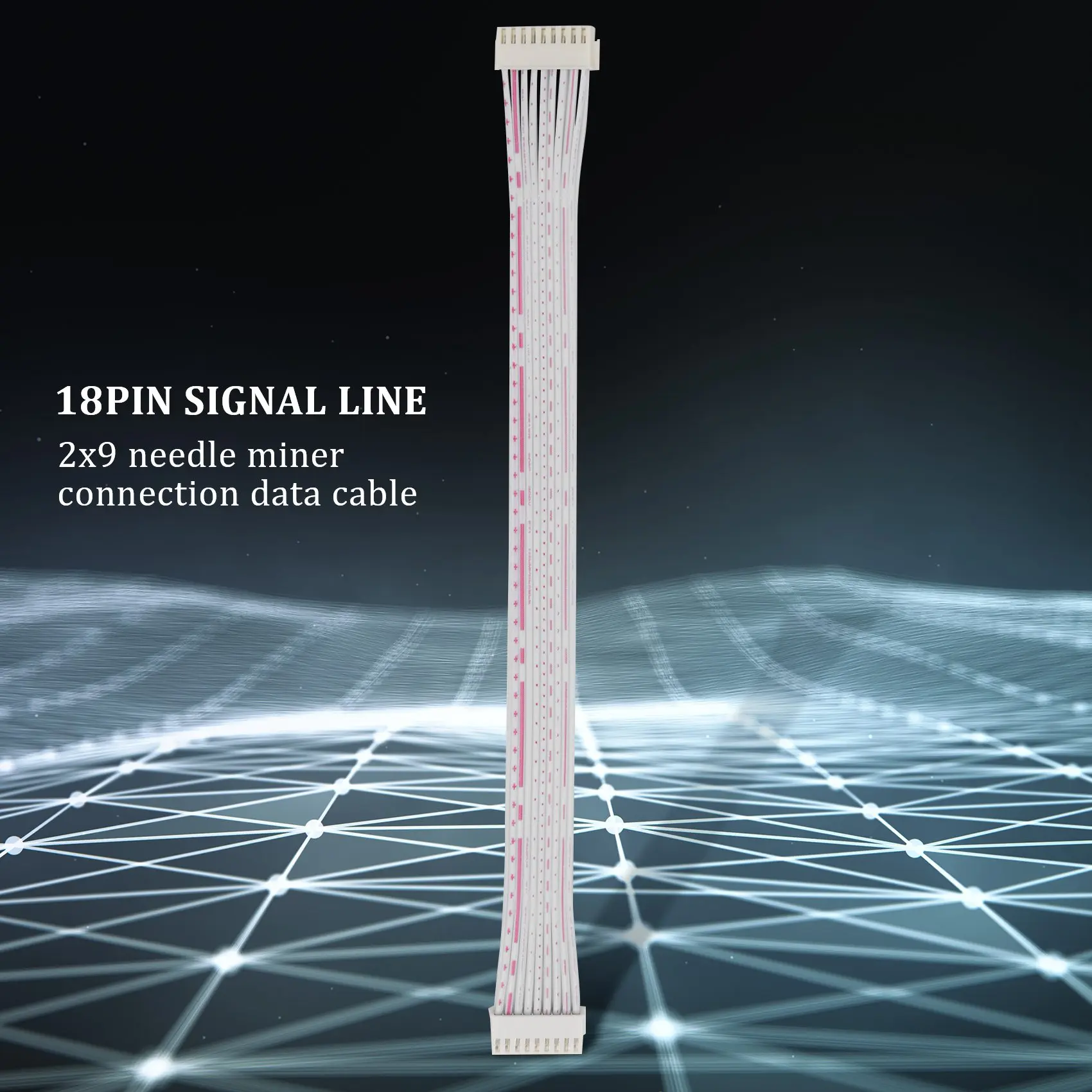 18Pin Signal Cable 2X9 Pins Miner Connect Date Cable for Antminer S9 S7 L3 Machine,Communication Spacing 2mmx155mm