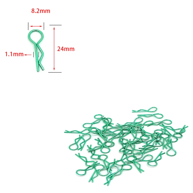 180PCS Metal Body shell Clips Pins R Vorm Pins gereedschapskist voor Traxxas TRX4 1/10 RC Auto Rock Crawler