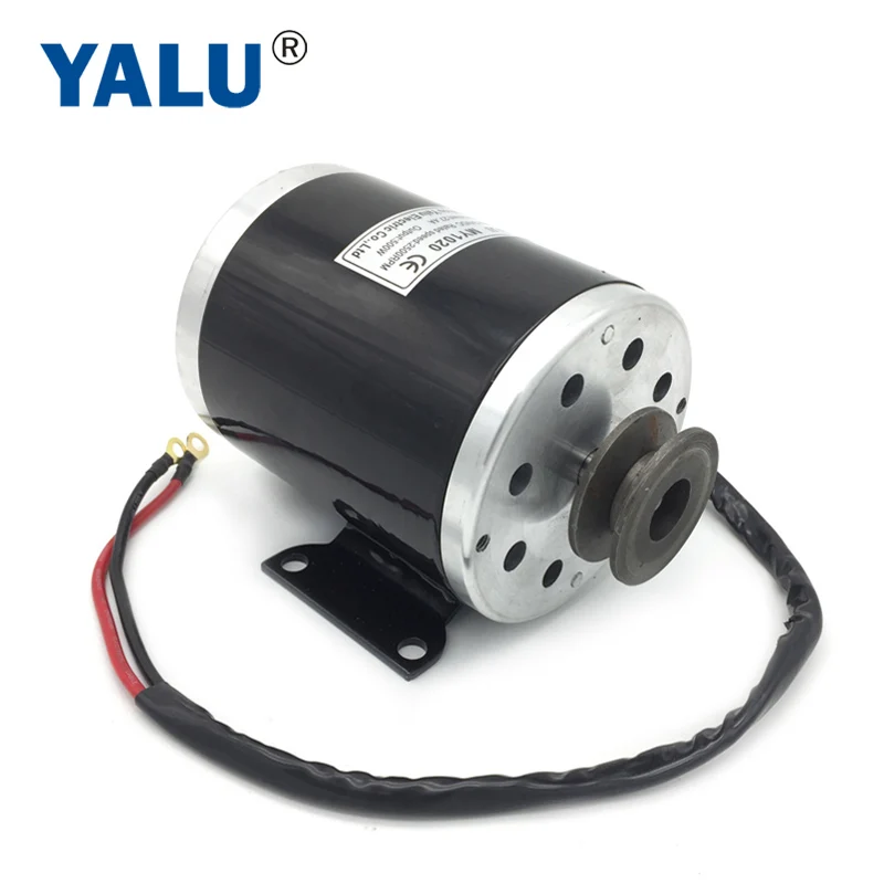 YALU MY1020 500W 24V Electric Ebike Conversion Kit Accessory Scooter  Ekart E-ATV Small Electric Car motor with Belt Pulley