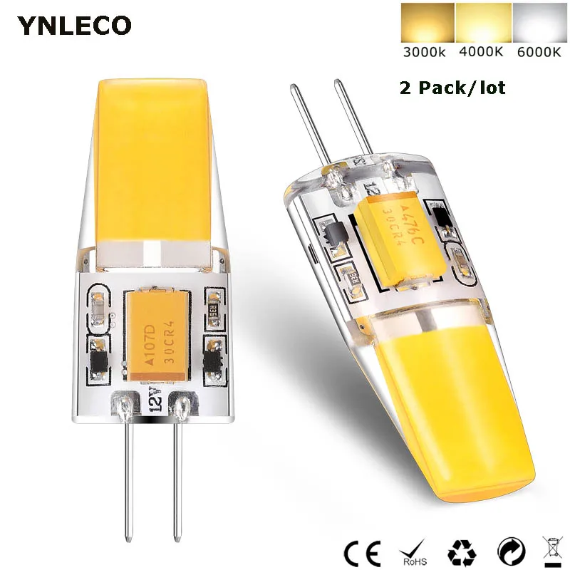 

2PCS G4 12V LED COB Bulb 3W LED G4 12V Lamp 360 Beam Angle No Flicker G4 LED bulb Warm Natural 4000K Replace 30W Halogen Lamp