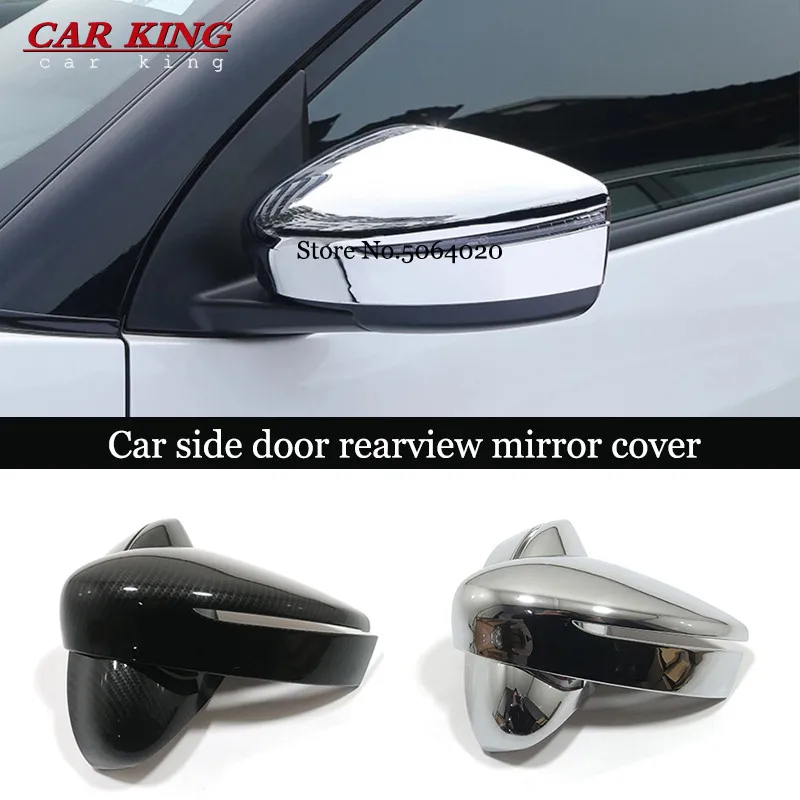 

For Nissan Versa SR 2015-2019 Accessories ABS Chrome/Carbon fiber Car rearview mirror cover Cover Trim Sticker Car Styling 2pcs