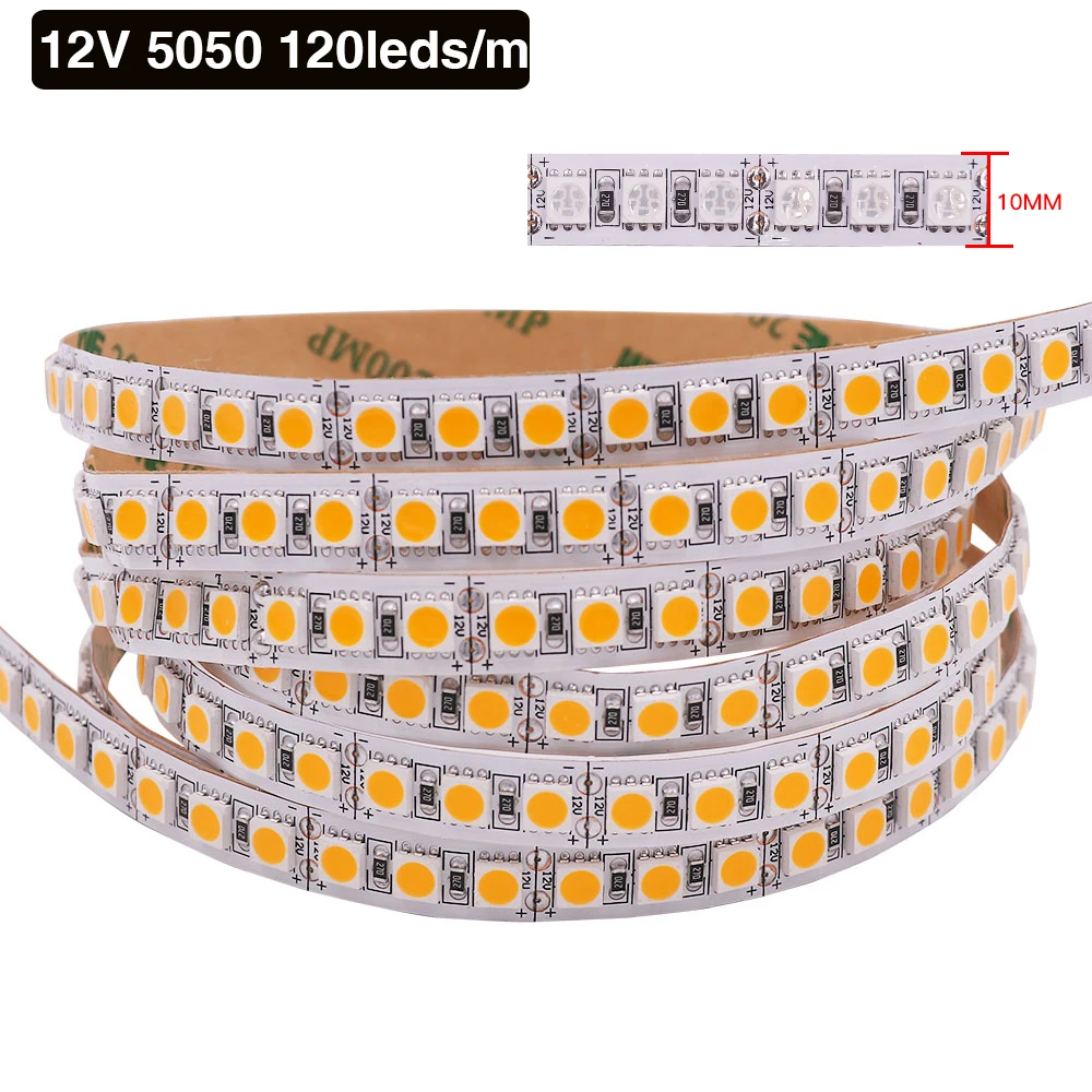 12V 24V Led Strip 5054 2835 5050 60 120 240Leds/m Waterproof Cool/Warm/Natrual White RGB Flexible LED Ribbon Tape Light Lamp 5m
