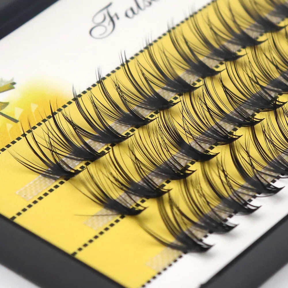 20/30D Natural False Eyelashes 1 box/60 cluster Eyelash Extension 3D Russia individual Eyelashes bunches Makeup Lashes wholesale