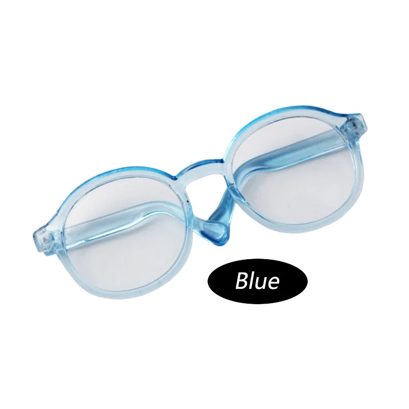 Round Frame Miniature Eyewear Clear Lens Candy Color Eyeglasses Style For Blythe Doll Accessories Plush Doll Glasses Accessory