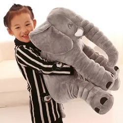 40/60cm Cartoon Plush Elephant Toy Kids Sleeping Back Cushion Stuffed Pillow Doll Bab Birthday Gift for Kids