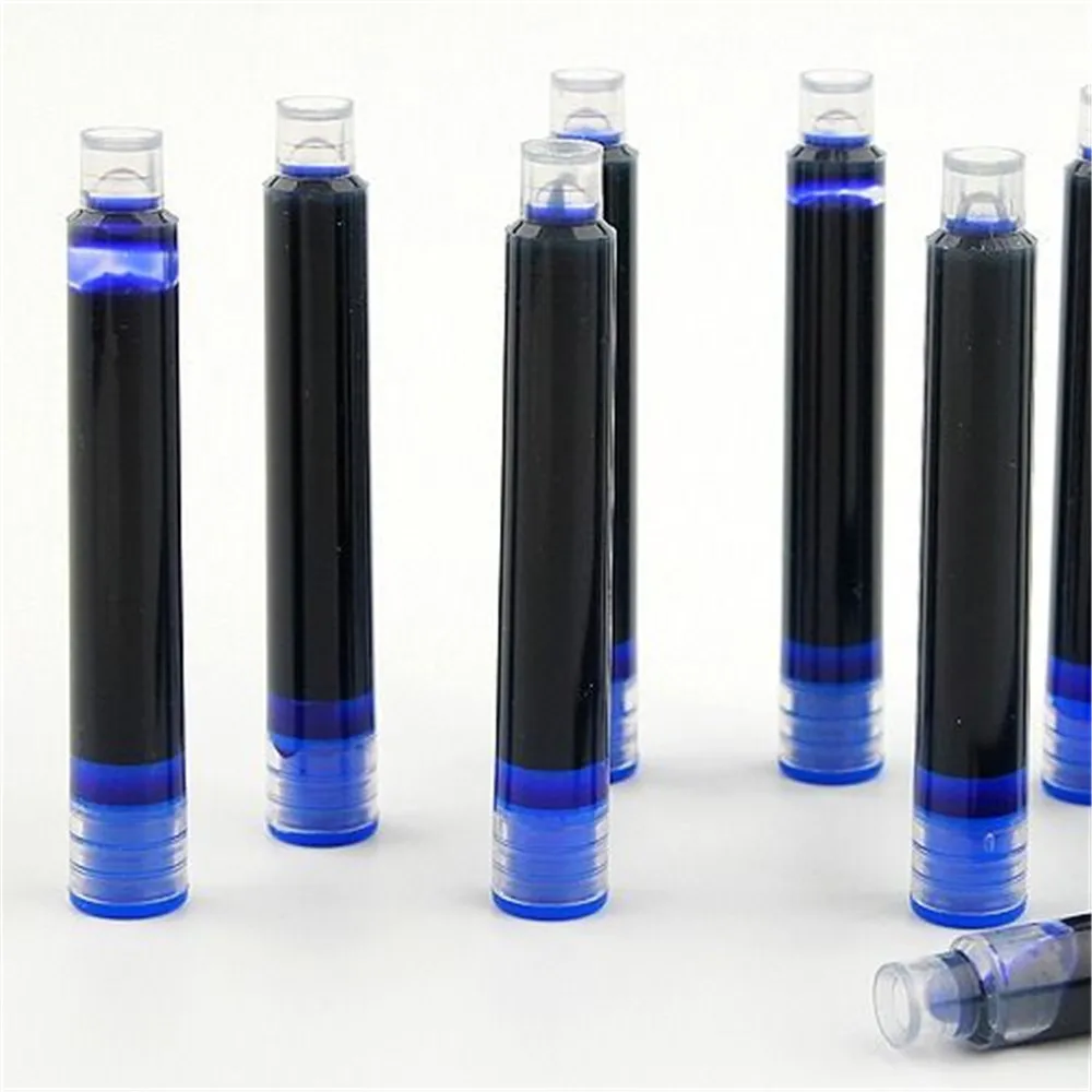 High Quality  10 Colors  Ink Fountain Pen portable pen ink quality is not hurt pen Ink refill cartridge school office supplies