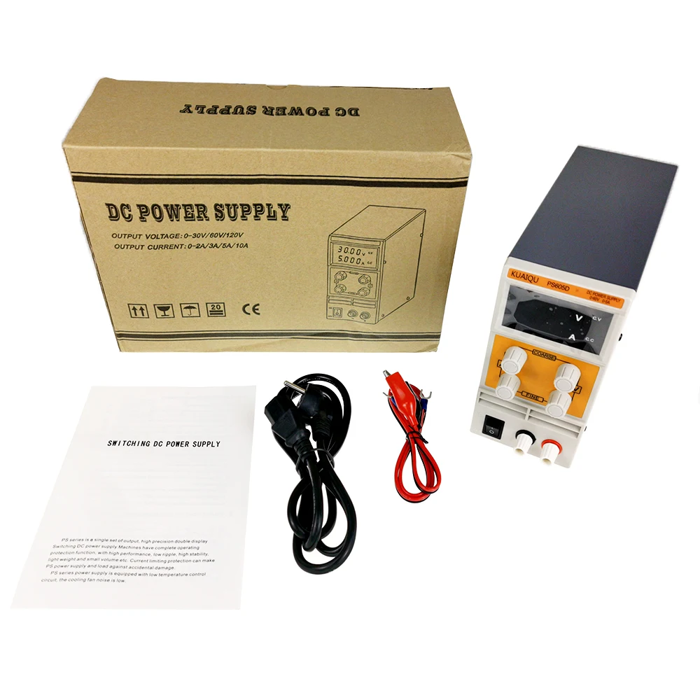 PS605D DC Power Supply Adjustable laboratory Digital Variable Voltage regulator Four display Double LED