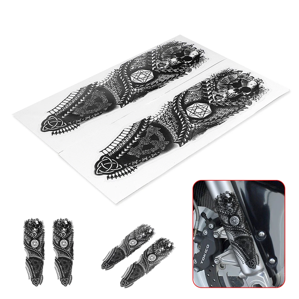 Motorcycle Accessories Front Fork Skull Sticker Personality Graphic Decal Cafe Racer Scooter Cruiser Chopper