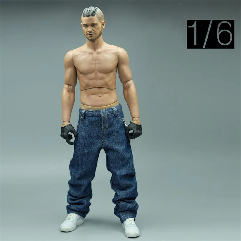 

New Design 1/6 Scale Hip Hop Fat Loose Jeans Pants Trousers For Mainstream 12 Inch Doll Soldier Figures In Stock