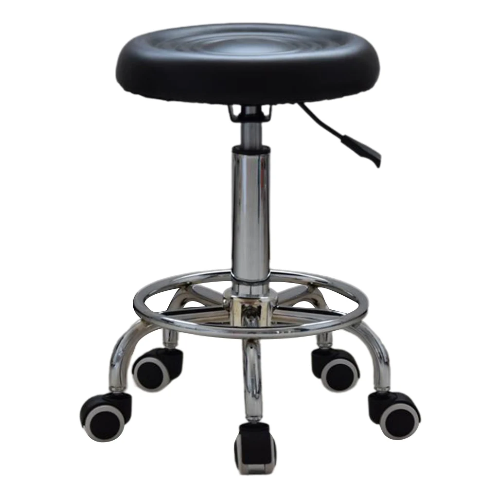 Salon Stool Hairdressing Barber Chair Beauty Adjustable Lift Stool Hydraulic Swivel PU Equipment Lift Massage Salon Furniture