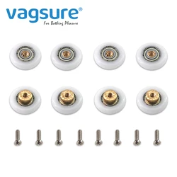 19/23/25/27mm Diameter Brass Single Door Rollers For 4-6mm Shower Sliding Door Wheel Runner Pulley Shower Parts Replacement