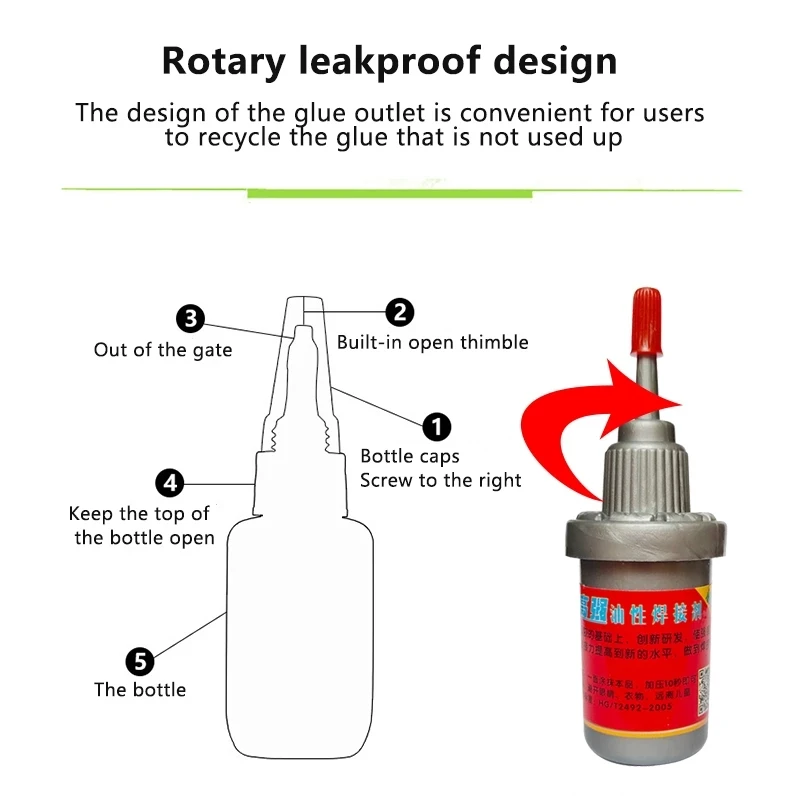 Silny wodoodporny uniwersalny klej samoprzylepny plastikowa metalowa gumowa opona klej do naprawy środek lutowniczy 0.5 FlOz płynna skóra FU