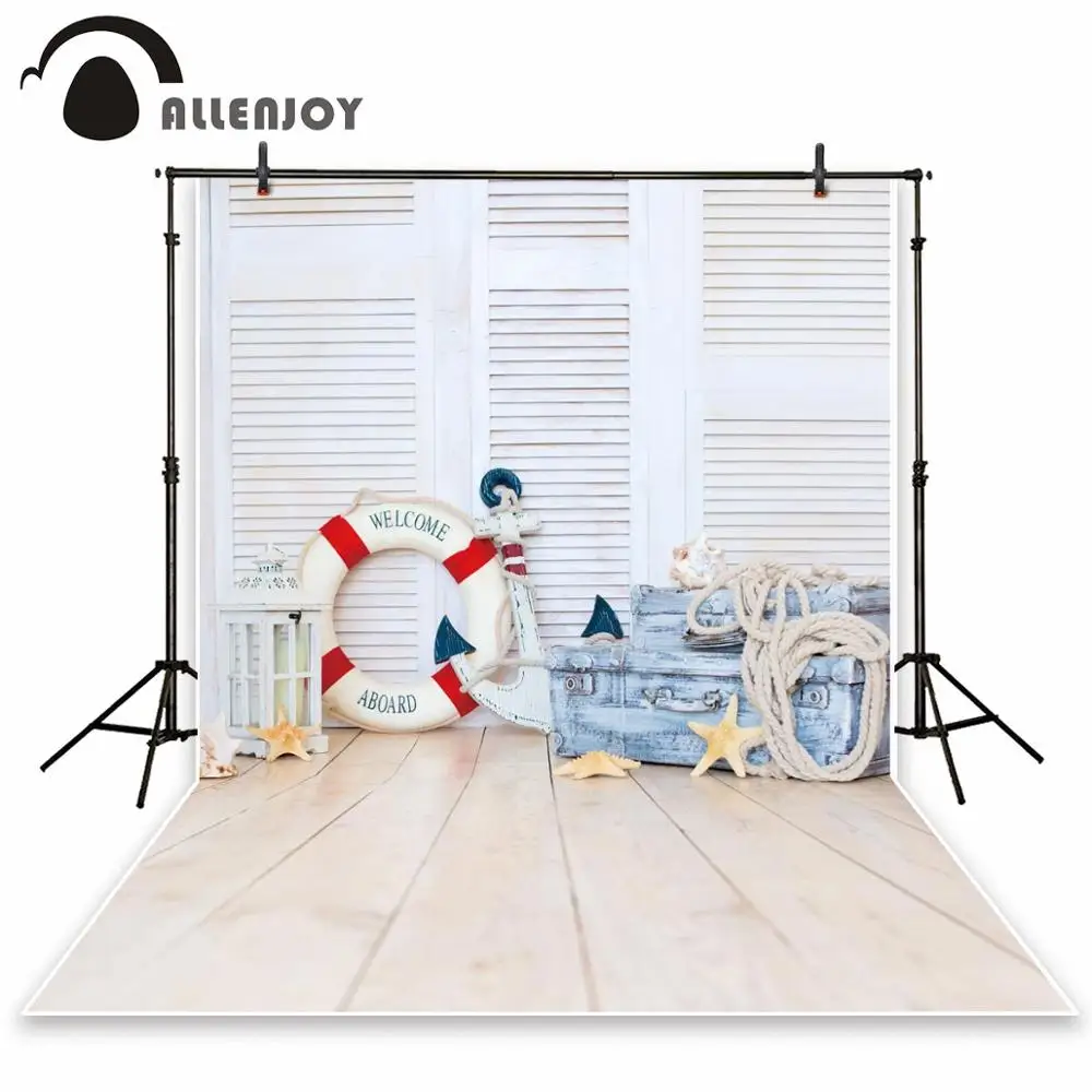 Allenjoy fondo de estudio de fotografía de verano, ancla de pirata marinero, Capitán, bebé, recién nacido, sesión de fotos, photozone, fotófono
