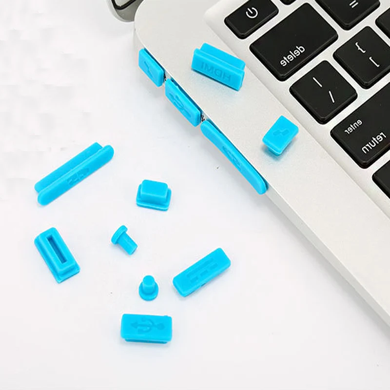 Силиконовый разъем для передачи данных, защита от пыли, заглушка для Apple Macbook 11Air 13Air 13 Pro, набор пылезащитных заглушек для ноутбука 12 шт./компл.