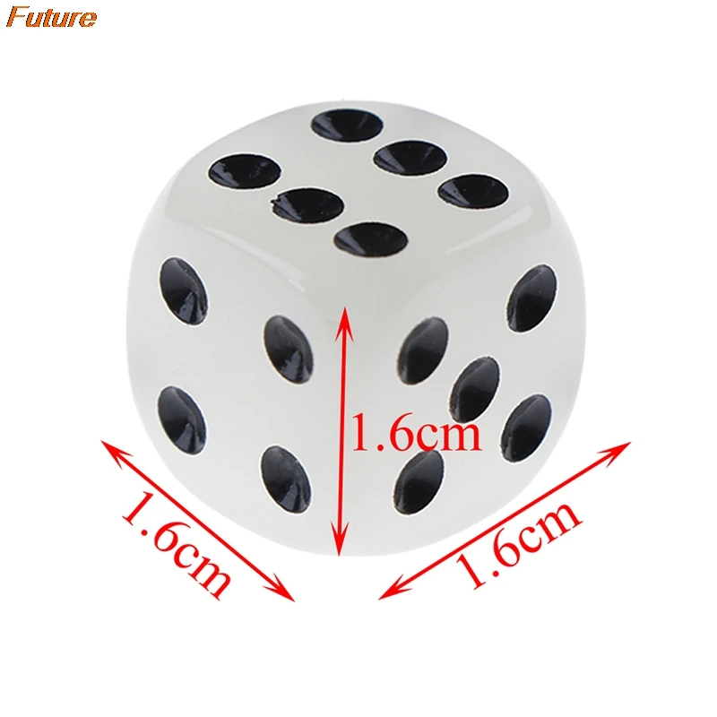 

16mm luminous cube dice 6PCS/box toy fun board game night bar KTV entertainment game dice