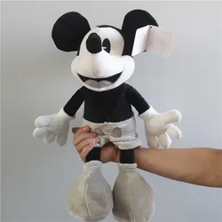 45cm Classic Black White Retro Mickey Mouse Plush Toys Stuffed Soft Boy Doll For Children Birthday Gifts