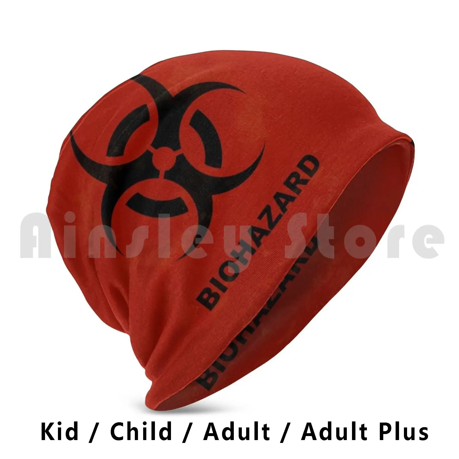 Biohazard Beanies Knit Hat 2938 Beanies Print Biohazard Danger Warning Quarantine Radioactive