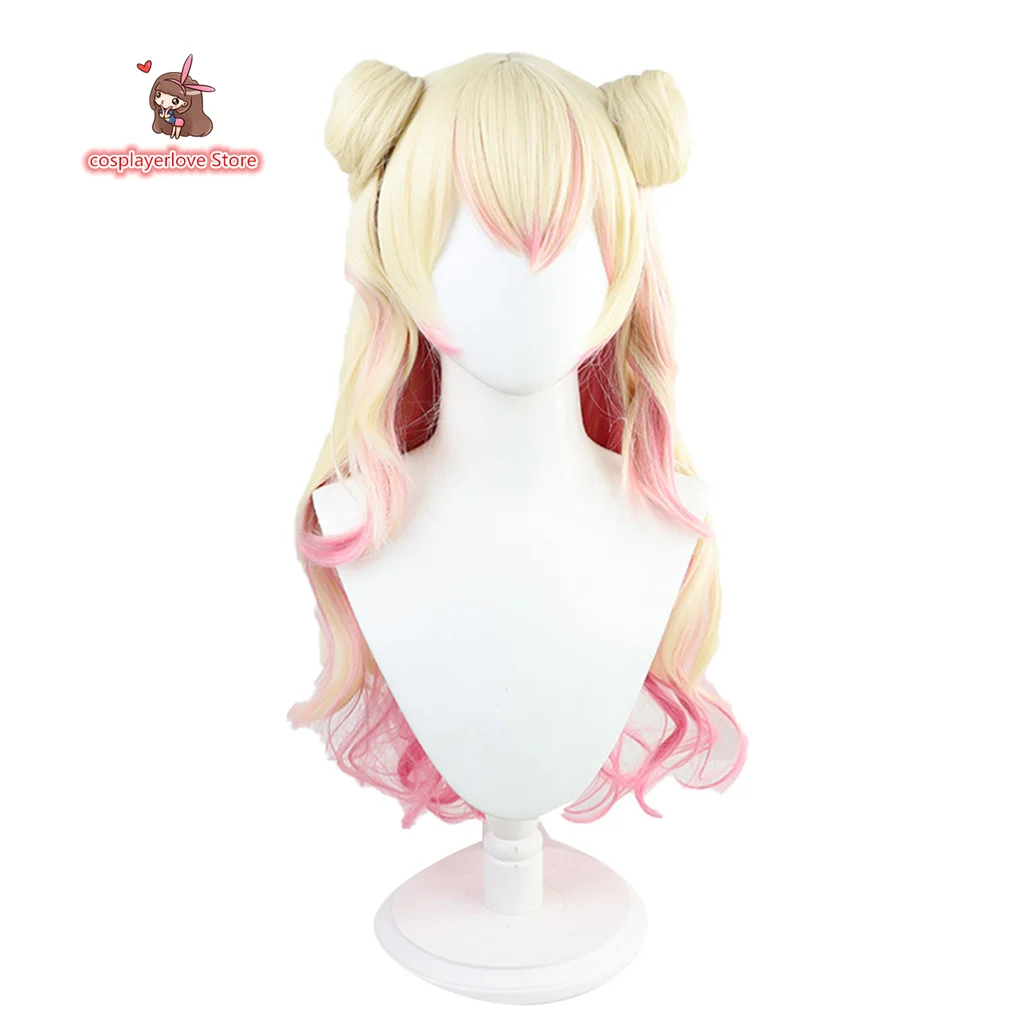 

Аниме VTuber Hololive Momosuzu Nene Double Bun постепенный сплит головной убор для косплея Хэллоуин карнавальный костюм