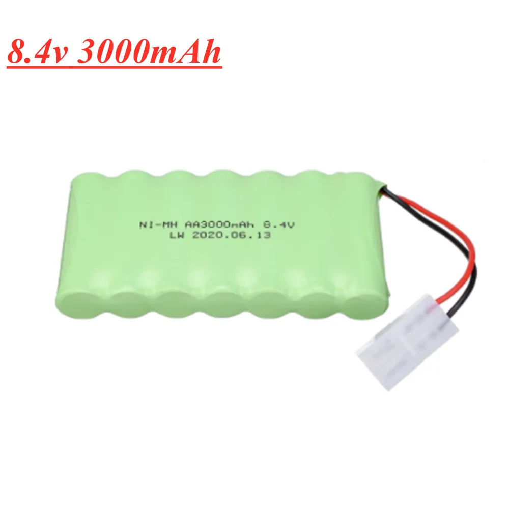8.4 فولت 700/1400/2400/2800mAh/3000mah Ni-mh Ni-CD بطارية ل Rc خزانات السيارات القطارات روبوت قارب بندقية اللعب AA 8.4 فولت بطارية قابلة للشحن