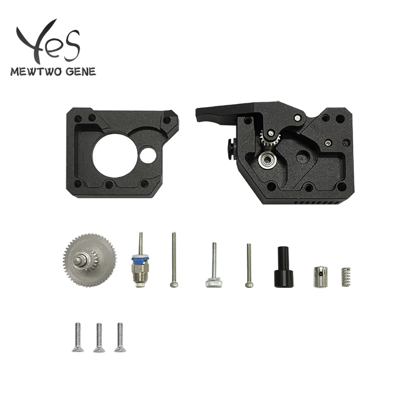 BM G Ganzmetall-Dual-Drive-Extruder aus gehärtetem Stahl, Getriebe, geklonztes Bontech Bowden für 1,75 mm Mk8 Ender 3 Prusa I3 Anet E10 DIY – Detail 5