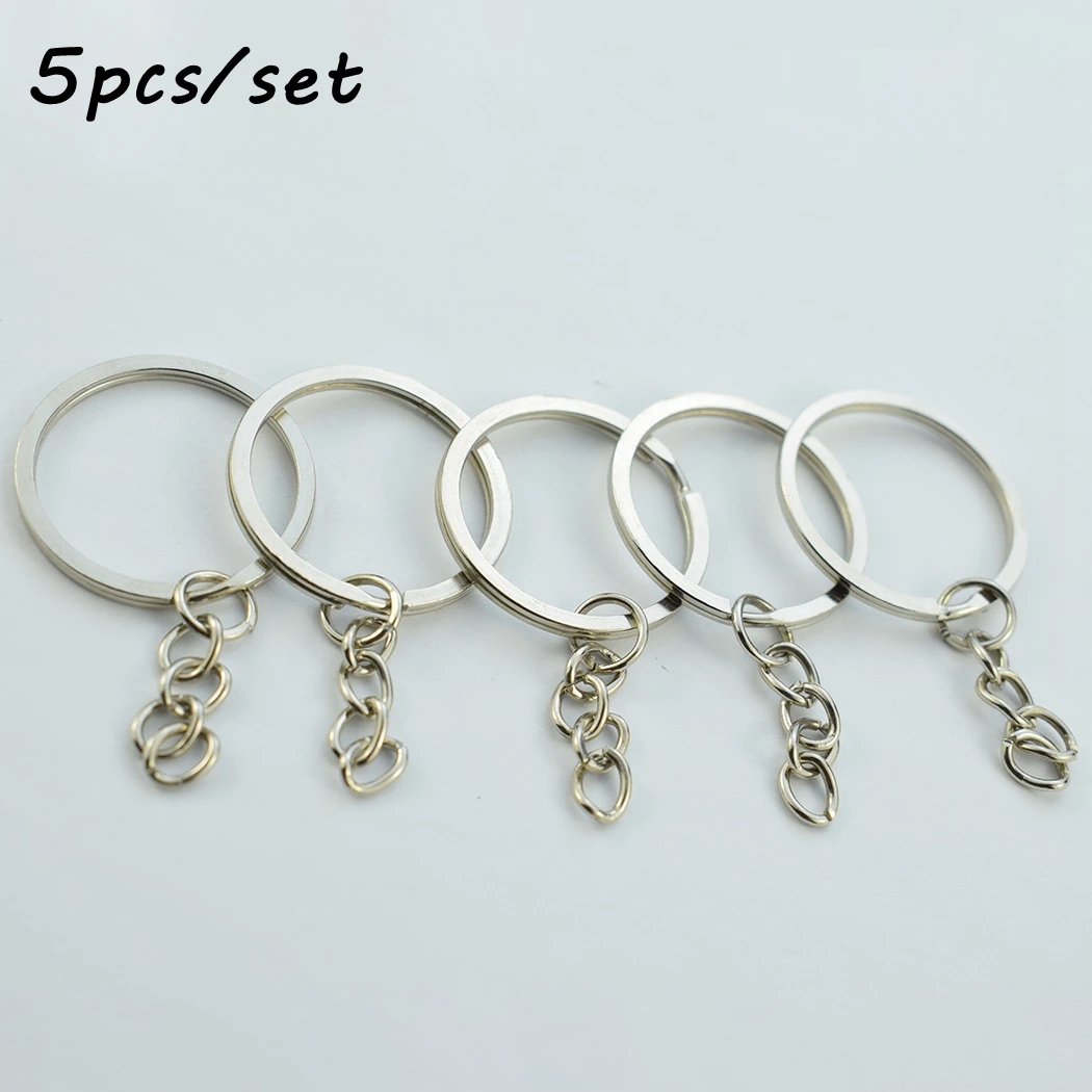 5Pcs/10Pcs Handmade Keychain Accessories Diy Key Ring Whiteboard Base Metal Ring Jewelry Accessories Creative Gifts