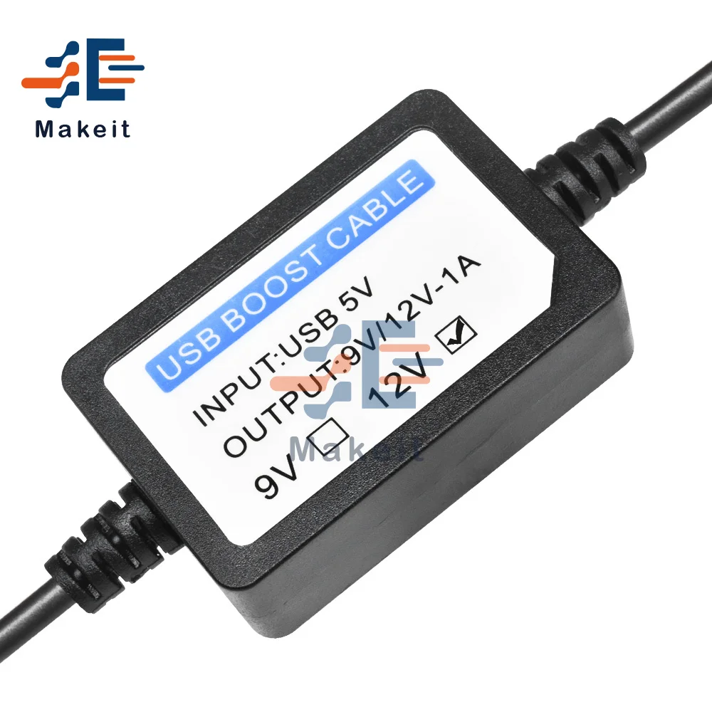 DC 5V to 9V/12V 1A USB Charge Power Boost Cable 2.1x5.5mm Power Step UP Converter Adapter For Mini Speaker image 3