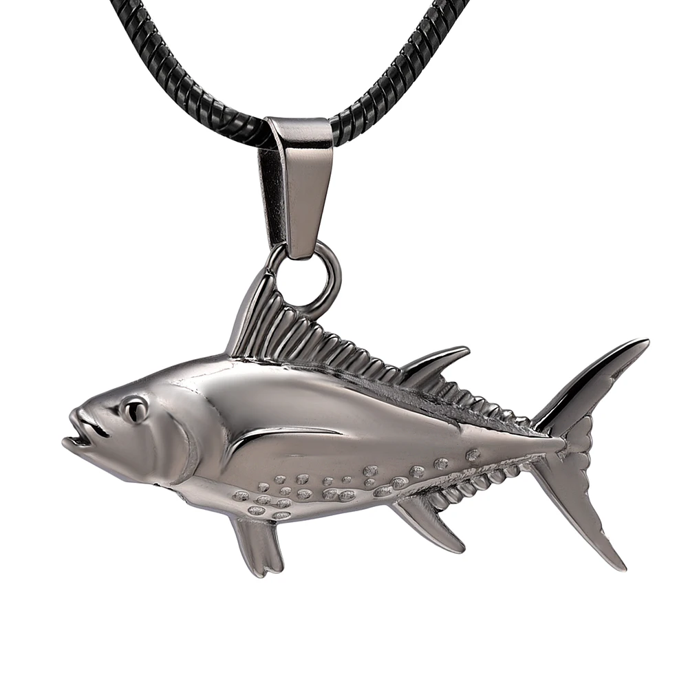 Joyería de cremación para cenizas, colgante de urna de pescado para cenizas humanas, colgante de recuerdo, collar para perro, gato, urna, joyería, medallón para cenizas