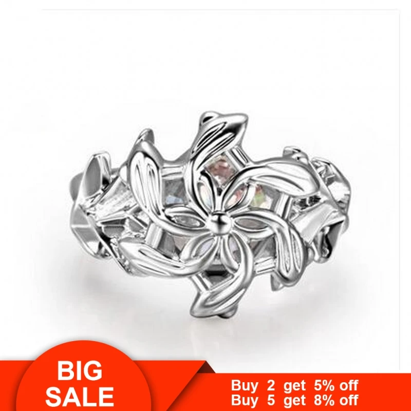 Vecalon Vintage The Galadriel Nenya ring Soild 925 Sterling Silver 3ct Cz Party Wedding Band rings for women Dropshipping