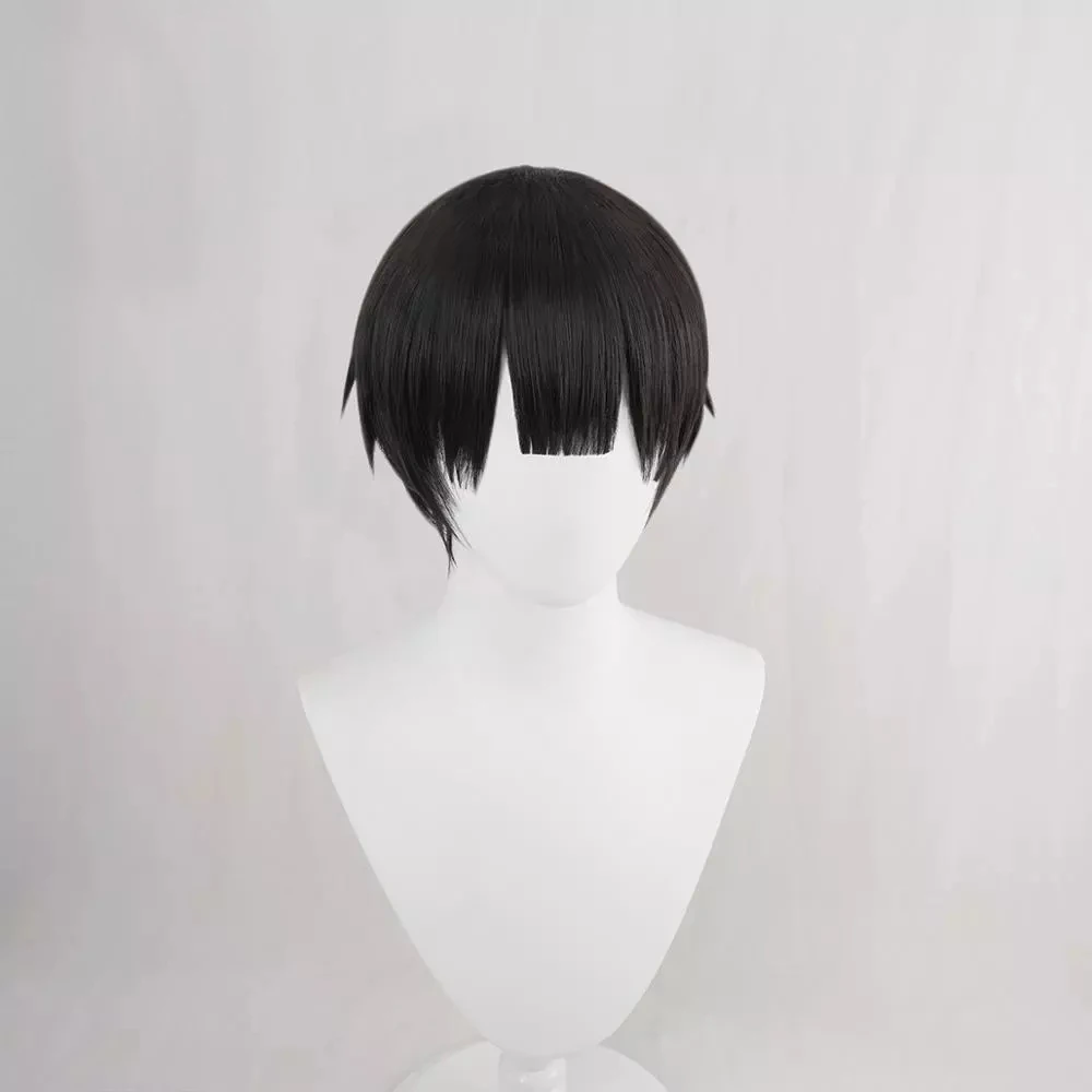 Hanako Kun Wig Anime Cosplay Hat Heat Resistant Synthetic Black Yugi Amane Hair Wigs + Wig Cap