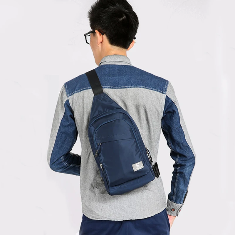 OIWAS – sac à bandoulière pour hommes, sacoche asymétrique épaule poitrine, sacs multifonctionnels mode garçons, sac à bandoulière pour Sport voyage