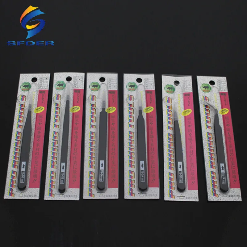Nhật Bản Tê Giác TS-00 TS-2A TS-3C TS-7A TS-SA TS-SS ESD Nhíp Tay Cao Cấp Siêu Cứng Sắc Nét Kìm Cộng Lực Cho Việc Sửa Chữa Đồng Hồ