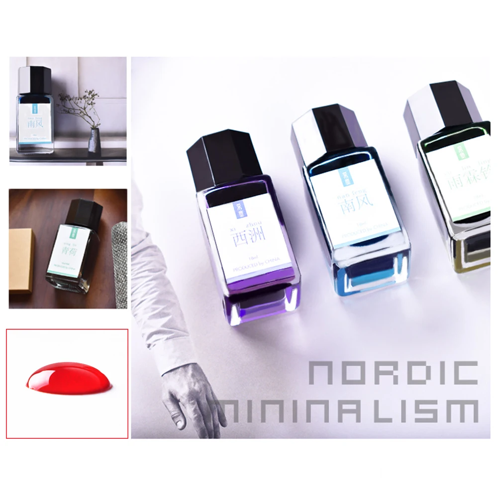 18 مللي حبر سائل ملون ناعم كوميكس قلم حبر خرطوشة إعادة التعبئة القلم الكربون مكتب طلاب المدارس لوازم مكتبية