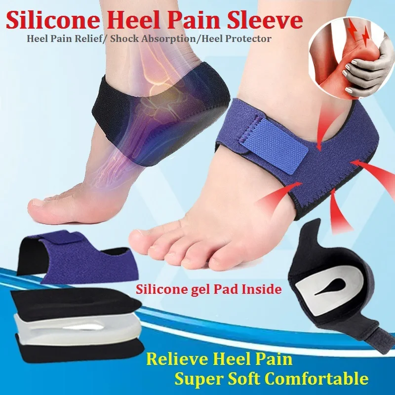 

Heel Pain Cushioning Achilles Tendonitis Foot Fatigue Relieve Heel Protector Inserts Shock Absorption Pads Foot Care Insole