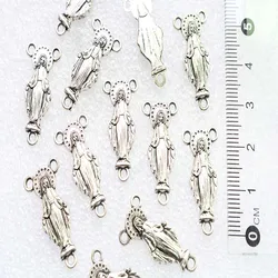 Rosary Center Medals, Our Lady of the Three Holes Catholic Church, Rose Rosary Cross Pendant